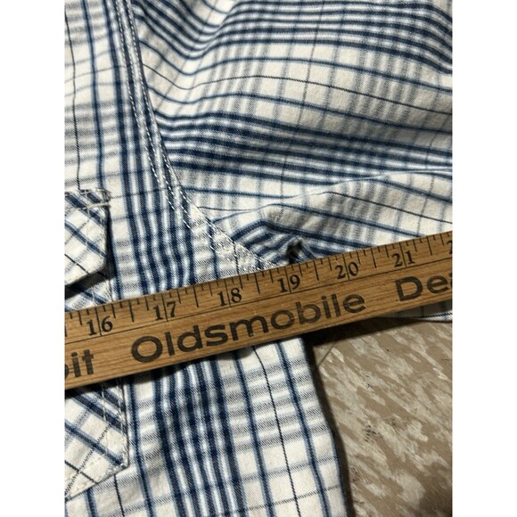 Calvin Klein CK Blue Plaid‎ Jean Jacket Women's L - Denim Cropped - Picture 5 of 8